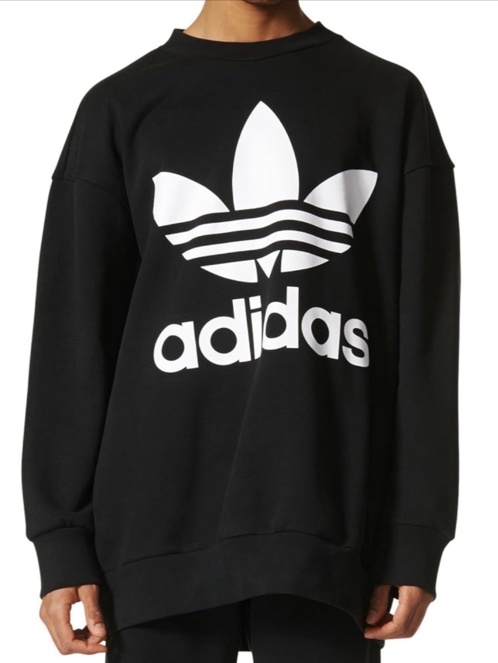 Adidas Black & White Logo Sweatshirt